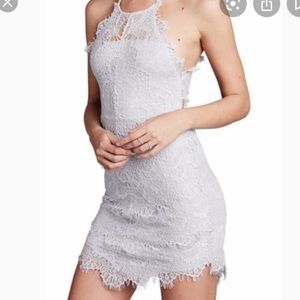Scallop Lace Mini Party Dress
